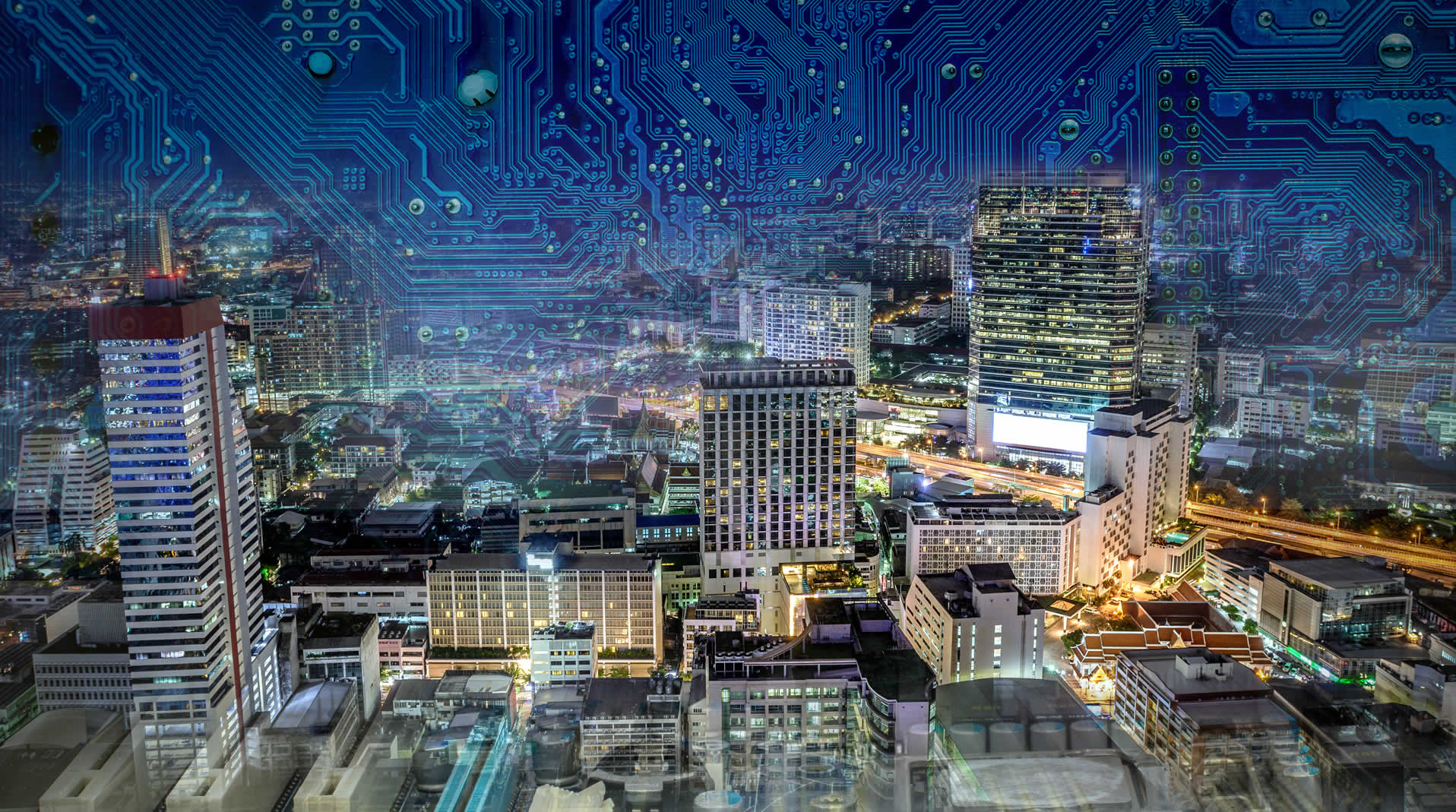 <div style="font-size:40px;">Digital Technology <br />Embraces The World<br /><strong>Proprietary Eco-Smart City Grid</strong></div>